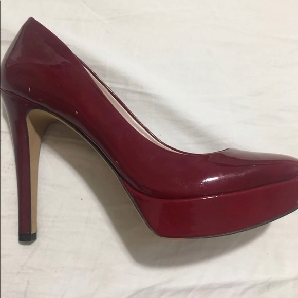 deep red pumps